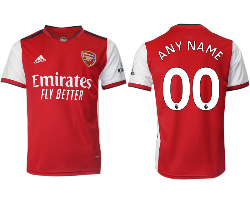 Men 2021-2022 Club Arsenal home aaa version red customized Soccer Jersey->arsenal jersey->Soccer Club Jersey